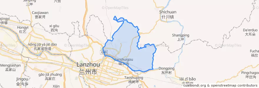 Mapa de ubicacion de 青白石街道.