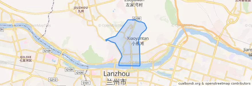 Mapa de ubicacion de Caoyang Street Subdistrict.