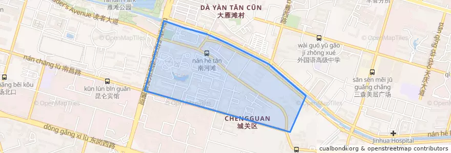 Mapa de ubicacion de 渭源路街道.