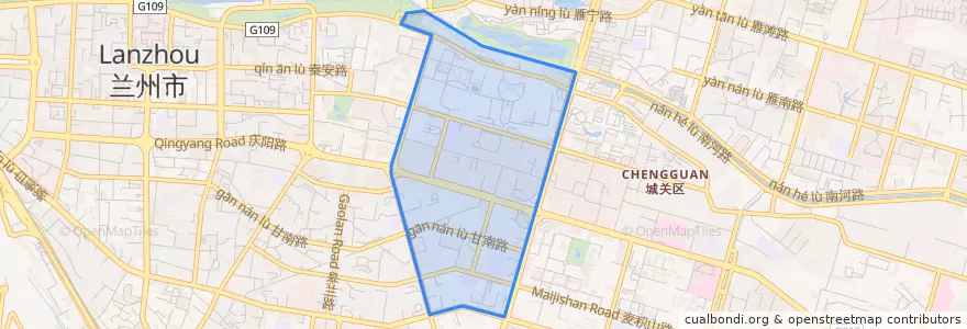 Mapa de ubicacion de Donggang West Road Subdistrict.