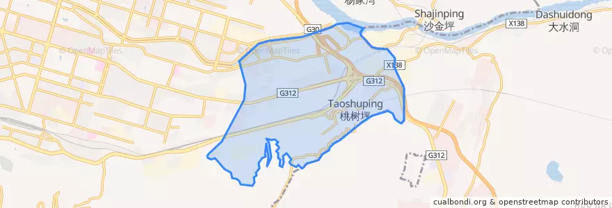 Mapa de ubicacion de 东岗街道.