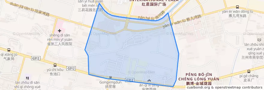 Mapa de ubicacion de Gongxingdun Subdistrict.