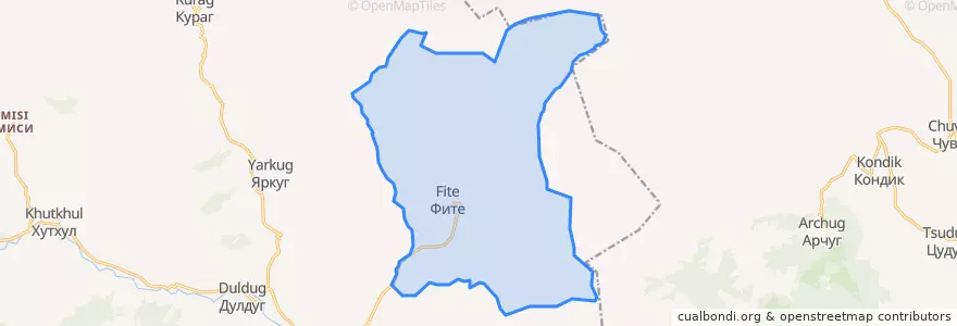 Mapa de ubicacion de сельское поселение Село Фите.