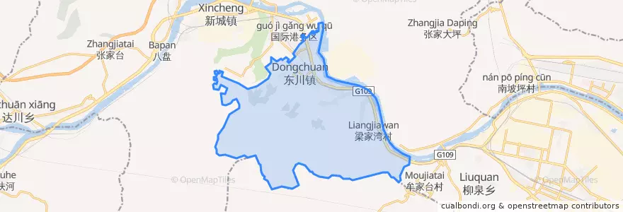 Mapa de ubicacion de Dongchuan.