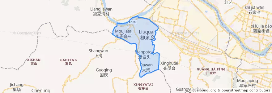 Mapa de ubicacion de 柳泉镇.
