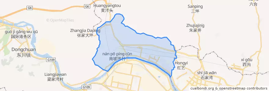 Mapa de ubicacion de Shajingyi Subdistrict.