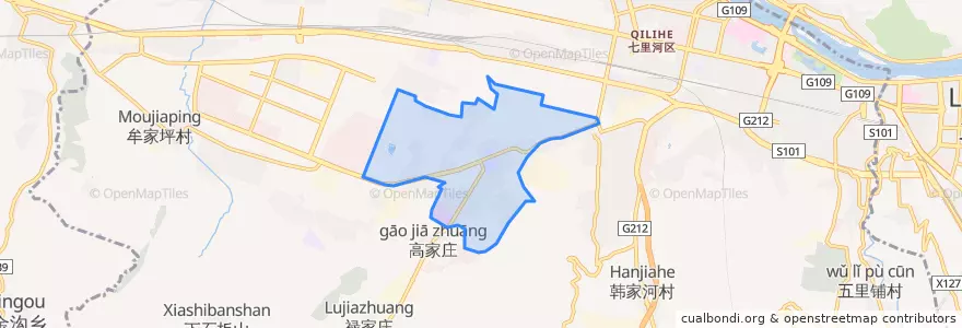 Mapa de ubicacion de Gongjiawan Subdistrict.