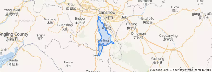 Mapa de ubicacion de 魏岭.