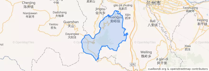 Mapa de ubicacion de 黄峪镇.