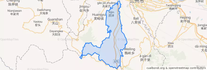 Mapa de ubicacion de 西果园镇.