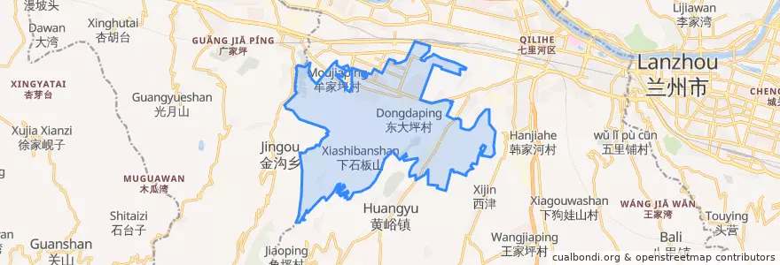 Mapa de ubicacion de 彭家坪.