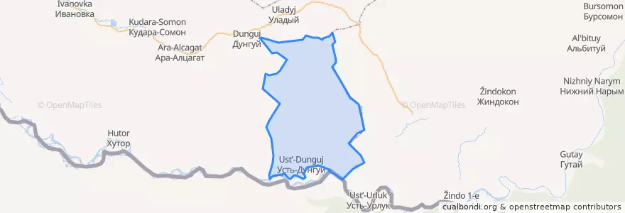 Mapa de ubicacion de Алтайское сельское поселение.