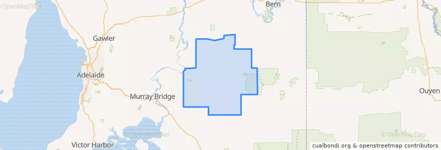 Mapa de ubicacion de The District Council of Karoonda East Murray.