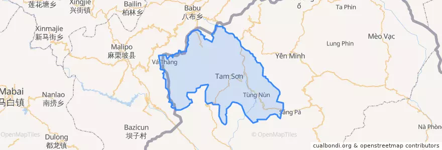 Mapa de ubicacion de Huyện Quản Bạ.