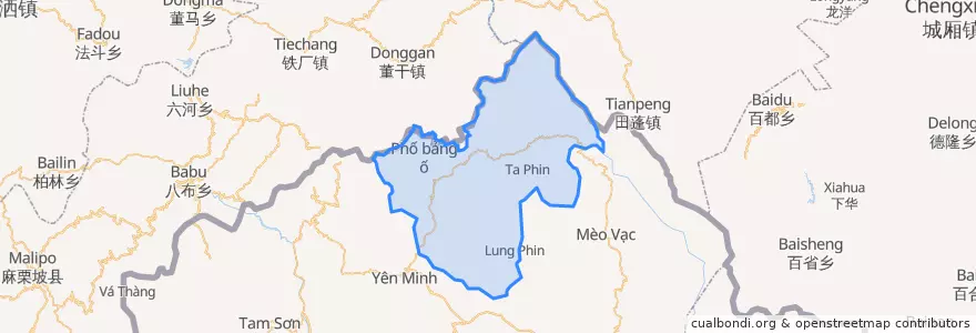 Mapa de ubicacion de Đồng Văn.