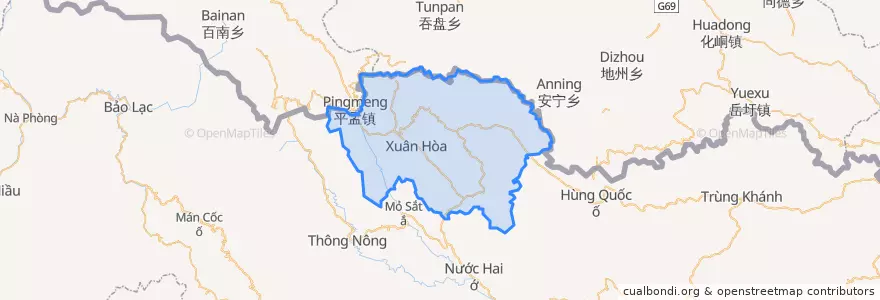 Mapa de ubicacion de Hà Quảng.