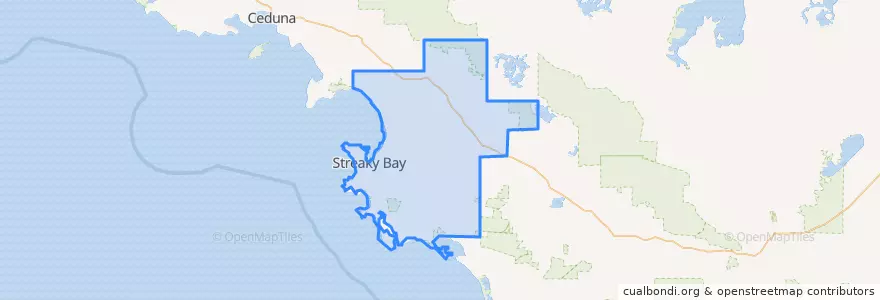 Mapa de ubicacion de The District Council of Streaky Bay.