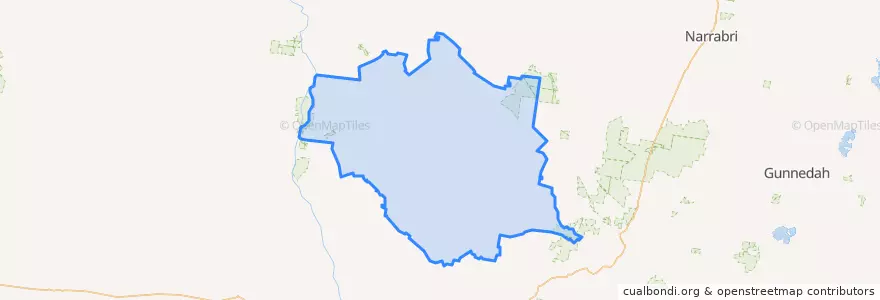 Mapa de ubicacion de Coonamble Shire Council.