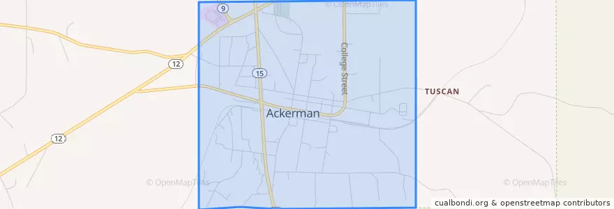Mapa de ubicacion de Ackerman.