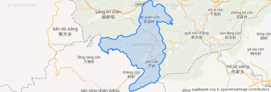 Mapa de ubicacion de 桐村镇.