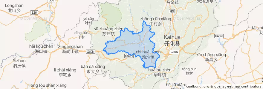 Mapa de ubicacion de 池淮镇.