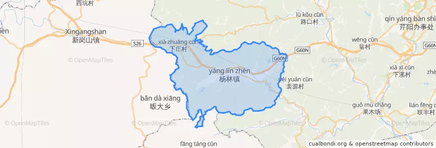 Mapa de ubicacion de 杨林镇.