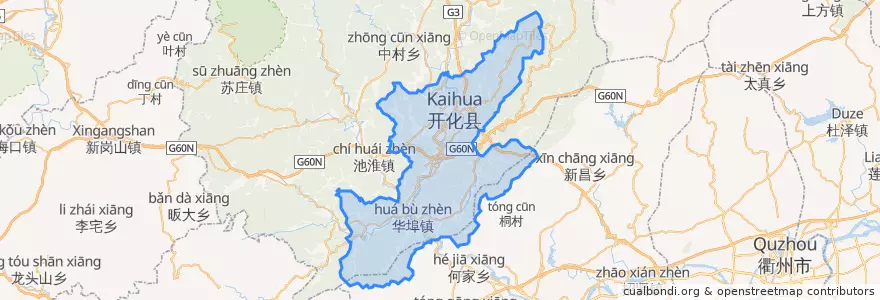 Mapa de ubicacion de 华埠镇.
