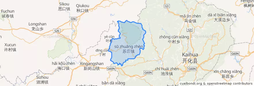 Mapa de ubicacion de 苏庄镇.