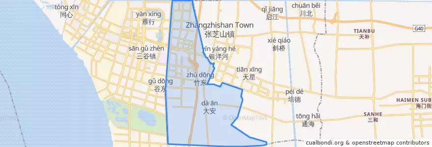 Mapa de ubicacion de 竹行街道.