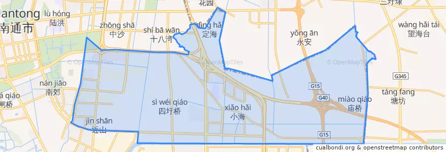 Mapa de ubicacion de 小海街道.
