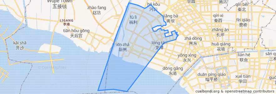 Mapa de ubicacion de 天生港镇街道.