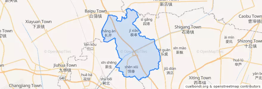 Mapa de ubicacion de 刘桥镇.