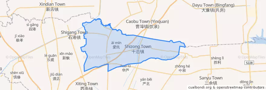 Mapa de ubicacion de 十总镇.