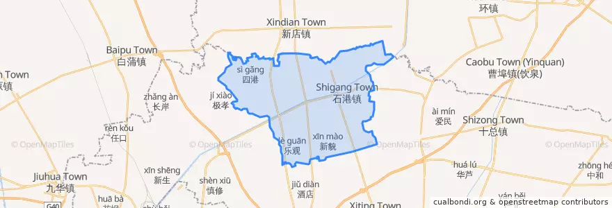 Mapa de ubicacion de 石港镇.