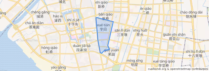 Mapa de ubicacion de 学田街道.