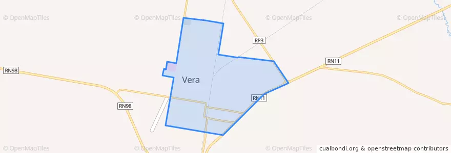 Mapa de ubicacion de Vera.