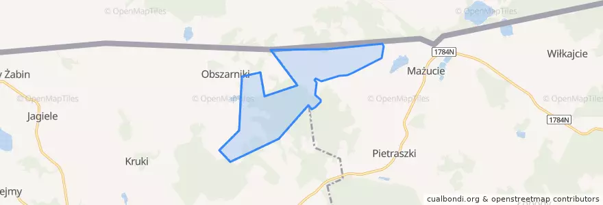Mapa de ubicacion de Użbale.