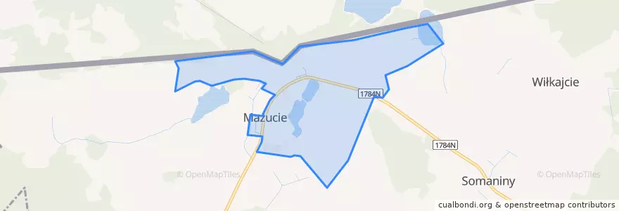 Mapa de ubicacion de Mażucie.