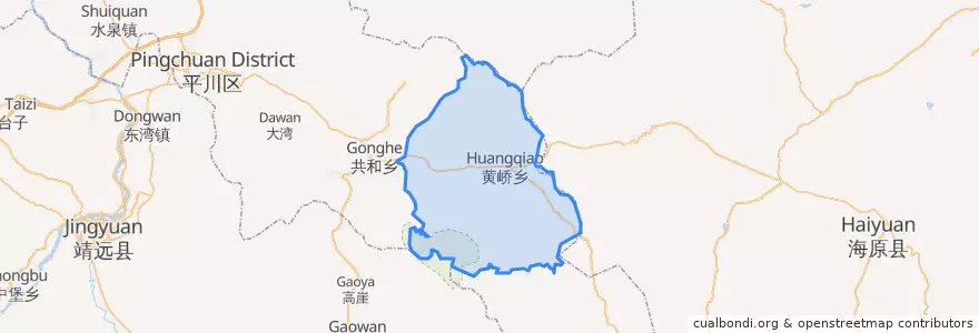 Mapa de ubicacion de Huangqiao.