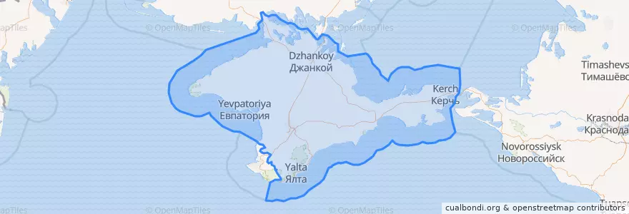 Mapa de ubicacion de جمهورية القرم ذاتية الحكم.