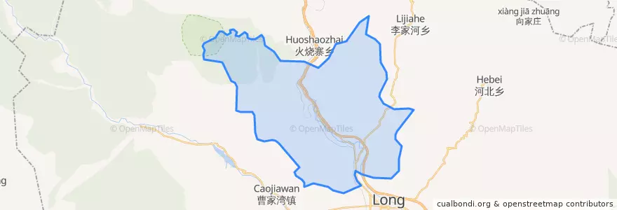 Mapa de ubicacion de Wenshui Town.