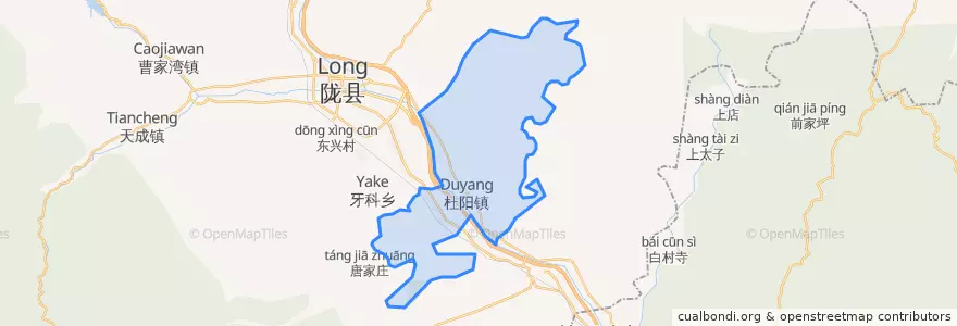 Mapa de ubicacion de 杜阳镇.