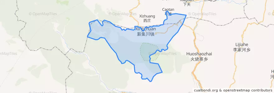 Mapa de ubicacion de 新集川乡.