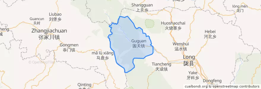 Mapa de ubicacion de 固关镇.