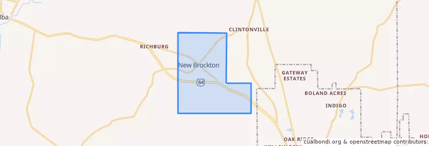 Mapa de ubicacion de New Brockton.