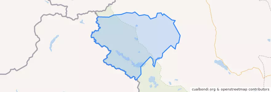 Mapa de ubicacion de Tsengel.