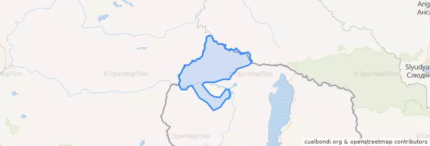Mapa de ubicacion de Цагааннуур.
