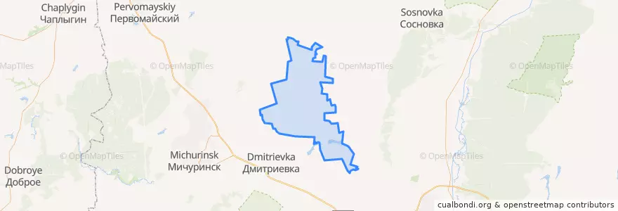 Mapa de ubicacion de Екатерининский сельсовет.
