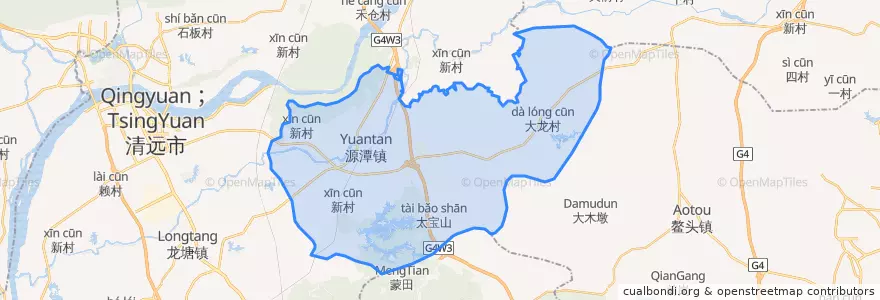 Mapa de ubicacion de 源潭镇.