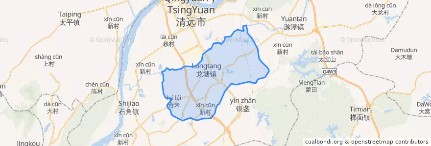 Mapa de ubicacion de Longtang.